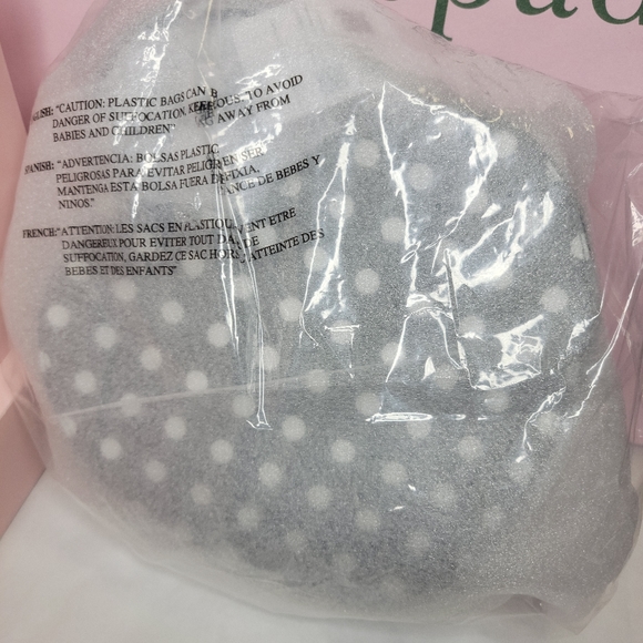 Authentic Kate Spade Heart LOVE SHACK POLKA dot crossbody BLACK WHITE NEW - Picture 11 of 12